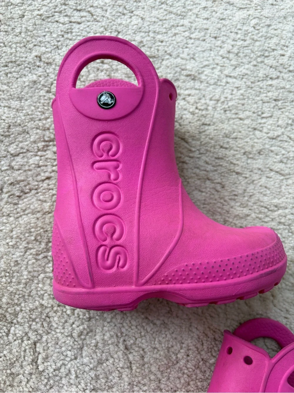Crocs Toddler Size 8 Pink Handle It Rain Boots